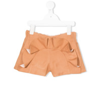 Hucklebones London Short com babado - Marrom