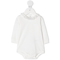 Il Gufo Body com babados na gola - Branco