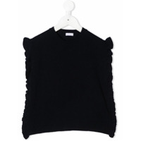 Il Gufo Colete de tricô com babados - Azul