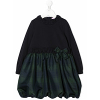 Il Gufo Vestido xadrez mangas longas - Azul