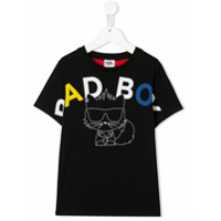 Karl Lagerfeld Kids Camiseta Bad Boy - Preto