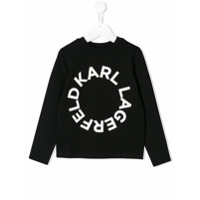 Karl Lagerfeld Kids Suéter com logo - Preto