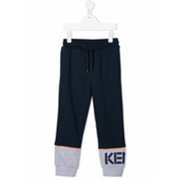 Kenzo Kids Calça esportiva color block - Azul