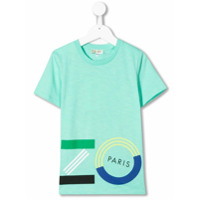 Kenzo Kids Camiseta com logo Paris - Verde