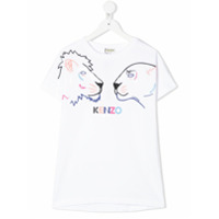 Kenzo Kids Camiseta 'Tiger Friends' - Branco