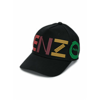 Kenzo Kids logo print baseball cap - Preto