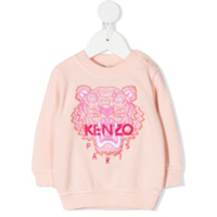 Kenzo Kids Moletom com bordado de tigre - Rosa