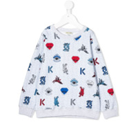 Kenzo Kids Moletom de algodão - Cinza