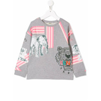 Kenzo Kids Suéter com estampa - Cinza