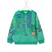 Kenzo Kids Suéter com estampa - Verde