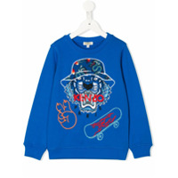 Kenzo Kids Suéter com logo - Azul
