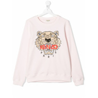 Kenzo Kids Suéter com logo - Rosa