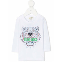 Kenzo Kids Tiger-print T-shirt - Branco