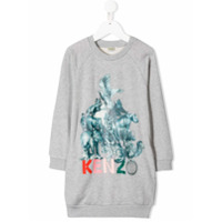 Kenzo Kids Vestido suéter - Cinza