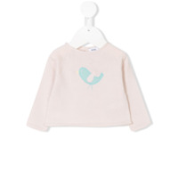 Knot bird embroidered sweater - Rosa