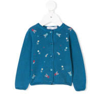 Knot embroidered cardigan - Azul