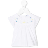Knot embroidered neckline blouse - Branco