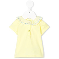 Knot embroidered polo top - Amarelo