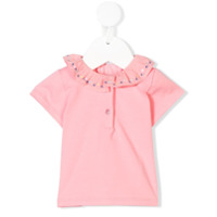 Knot embroidered polo top - Rosa
