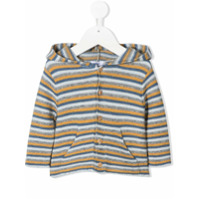 Knot Iro striped knit hoodie - Azul