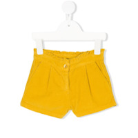 Knot scalloped corduroy shorts - Amarelo