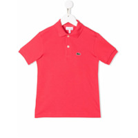 Lacoste Kids Camisa polo com logo - Rosa