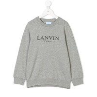 LANVIN Enfant logo print sweatshirt - Cinza