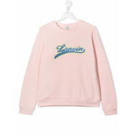 LANVIN Enfant Moletom com logo bordado - Rosa