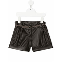 Lapin House faux leather shorts - Marrom