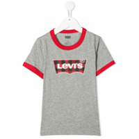 Levi's Kids Camisa xadrez com logo - Cinza