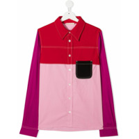 Marni Kids Camisa color block - Rosa