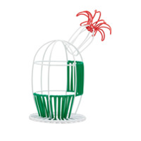 Marni Market Vaso de flor Bird Cage - Branco