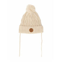 Mini Rodini cable knit beanie - Branco