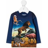 Molo Blusa animal print - Azul