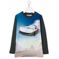 Molo Moletom com estampa de carro - Cinza