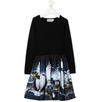 Molo Vestido evasÃª com mangas longas - Preto