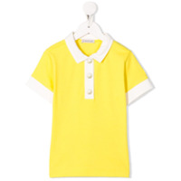 Moncler Kids Camisa polo bicolor - Amarelo