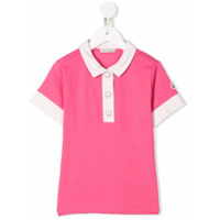 Moncler Kids Camisa polo bicolor - Rosa