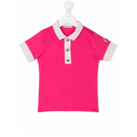 Moncler Kids Camisa polo com logo - Rosa