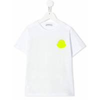 Moncler Kids Camiseta color block - Branco