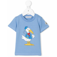 Moncler Kids Camiseta com estampa - Azul