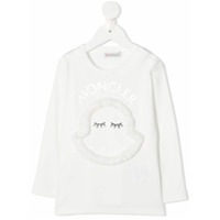 Moncler Kids Camiseta com logo 3D - Branco