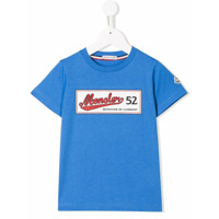 Moncler Kids Camiseta com logo - Azul