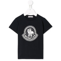 Moncler Kids Camiseta com logo - Azul