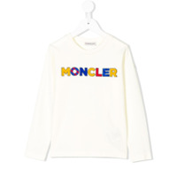Moncler Kids Camiseta com logo - Branco