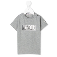 Moncler Kids Camiseta com logo - Cinza
