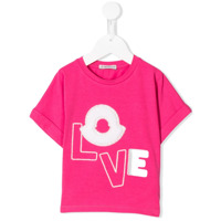 Moncler Kids Camiseta com logo Love - Rosa
