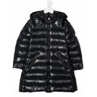 Moncler Kids Casaco matelassê longo - Azul