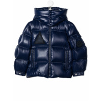 Moncler Kids hooded puffer coat - Azul