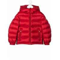 Moncler Kids hooded puffer coat - Vermelho